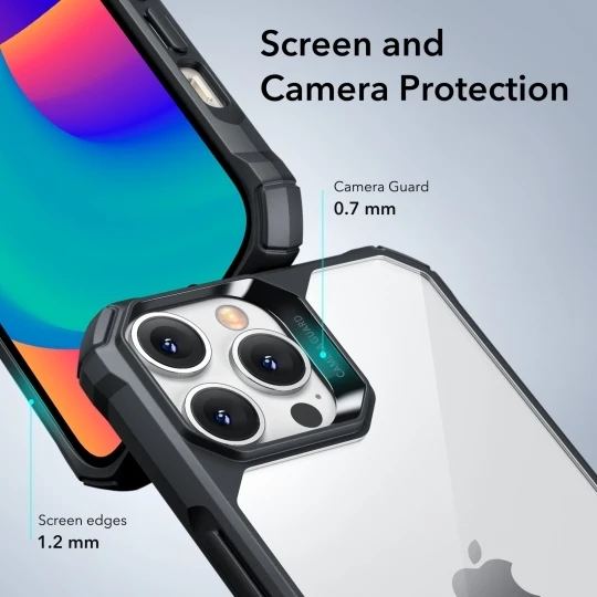 ESR Air Armor Dėklas iPhone 14 Pro Max, Clear Juodas