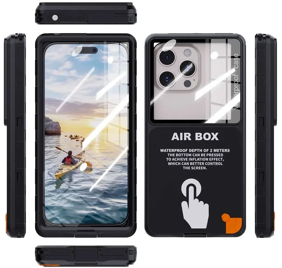 Dėklas Oem Case for Airbox MAX 6.9 Shellbox waterproof juodas