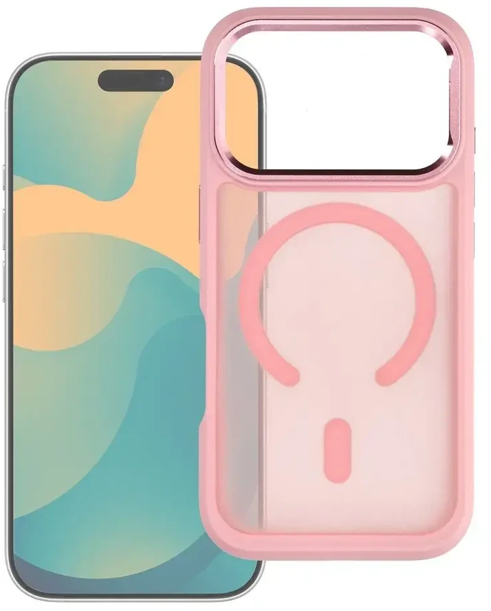 Dėklas Case for iPhone 17 Pro / 18 Pro Forcell F-Protect Smoke Hybrid Premium compatible with MagSafe pink
