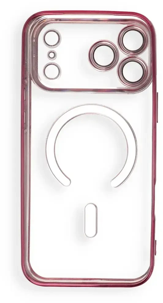 Dėklas Oem Case for iPhone 17 Pro / 18 Pro Electro Mag Cover compatible with MagSafe dark cherry