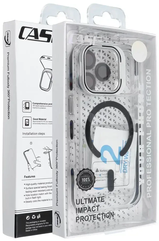 OEM dėklas, skirtas „iPhone 17 Pro / 18 Pro“ objektyvo dangteliui, suderinamas su „MagSafe“ juodas