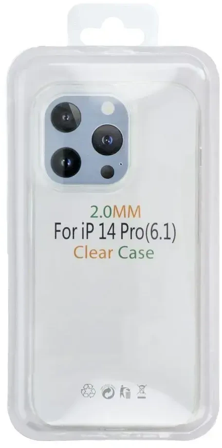 OEM dėklas, skirtas „iPhone 17 Pro / 18 Pro“, skaidrus, 2 mm dėžutė, skaidri