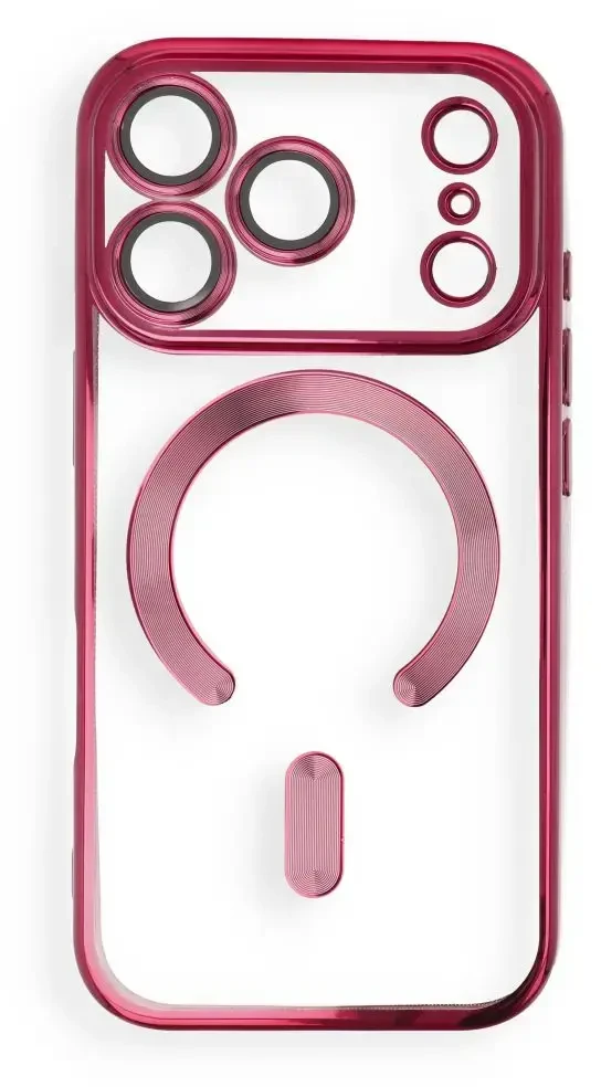 Dėklas Oem Case for iPhone 17 Pro / 18 Pro Electro Mag Cover compatible with MagSafe dark cherry