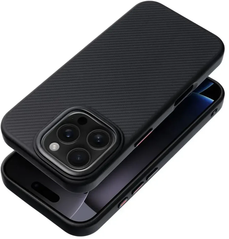 Dėklas Oem Case for iPhone 17 Pro / 18 Pro Carbon Elite Mag Cover compatible with MagSafe juodas