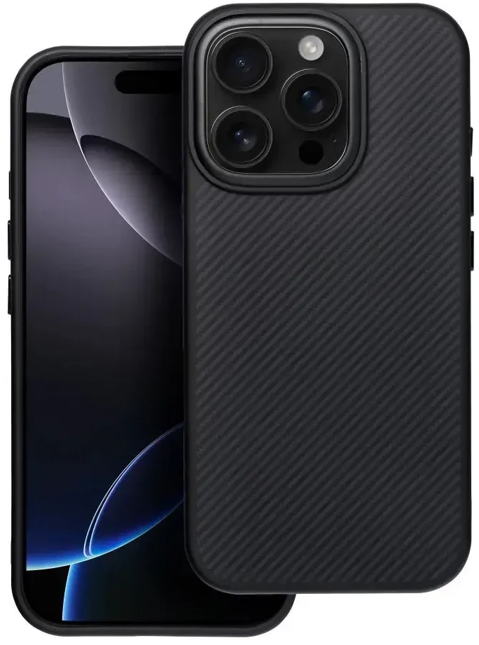 Dėklas Oem Case for iPhone 17 Pro / 18 Pro Carbon Elite Mag Cover compatible with MagSafe juodas