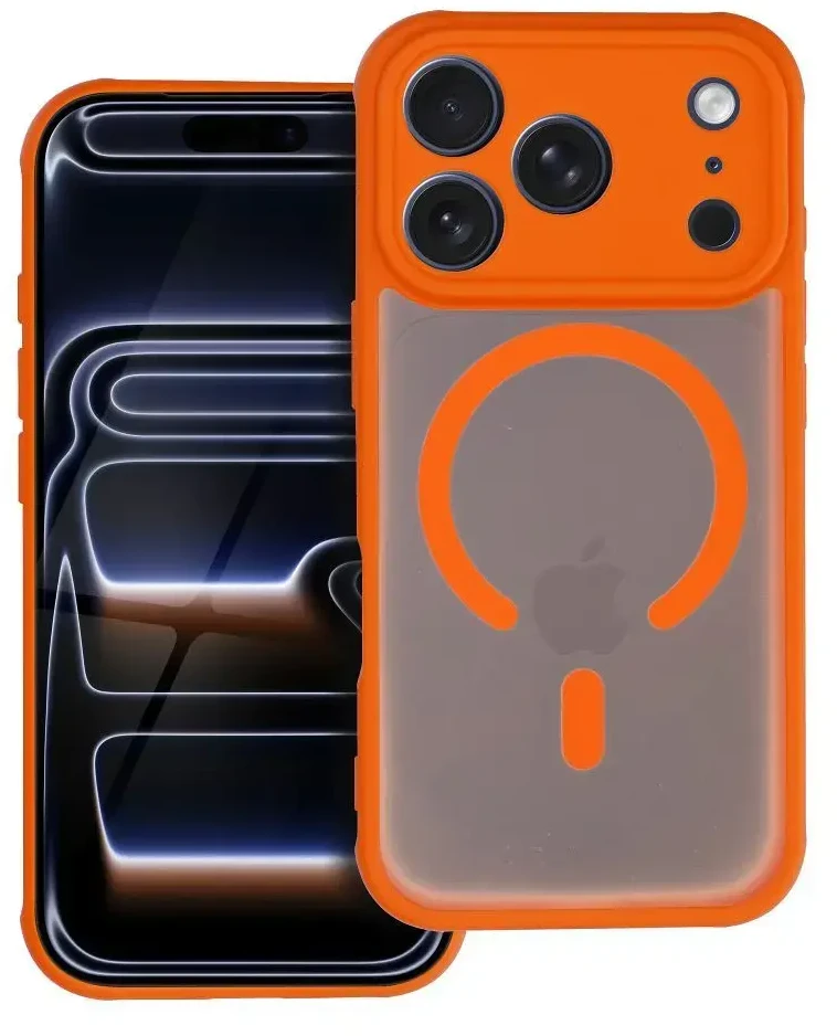 Dėklas Oem Case for iPhone 17 Pro / 18 Pro Full Matte Mag Cover compatible with MagSafe oranžinis