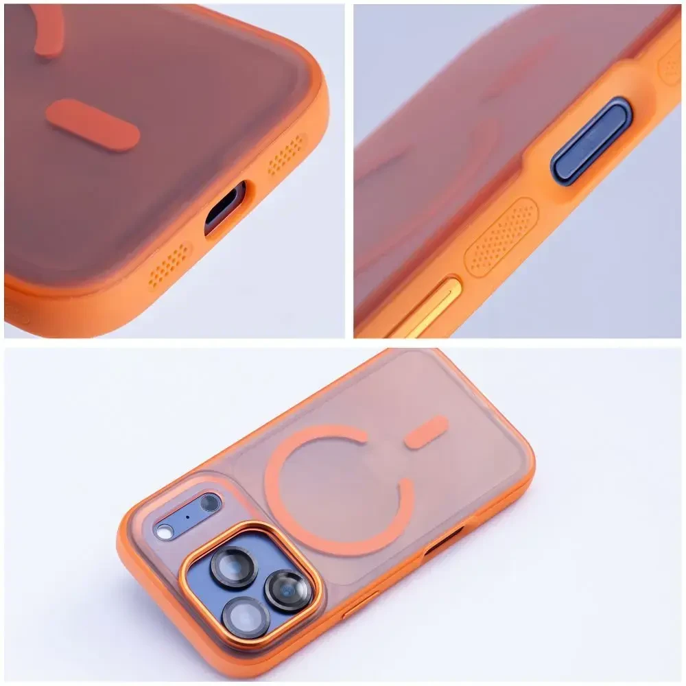 Dėklas Oem Case for iPhone 17 Pro / 18 Pro Flexline Mag Cover compatible with MagSafe oranžinis
