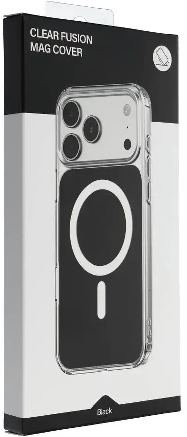Dėklas Oem Case for iPhone 17 Pro Max / 18 Pro Max Clear Fusion Mag Cover compatible with MagSafe juodas
