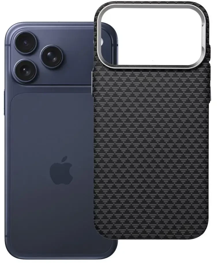 Oem Originalus „iPhone 17 Pro Max / 18 Pro Max“ dėklas (žemas kameros kraštas), „K-Look“, suderinamas su „MagSafe“ juodu v2