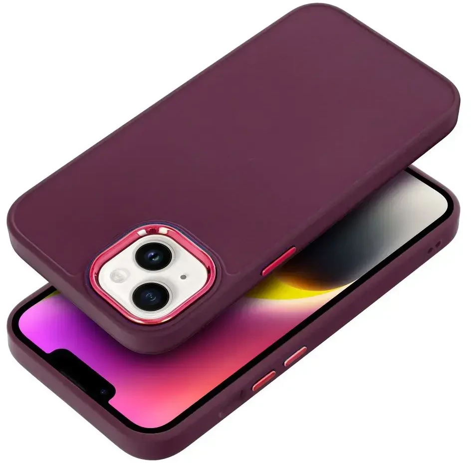 Dėklas Oem Case for iPhone 17 Pro Max / 18 Pro Max Frame dark cherry