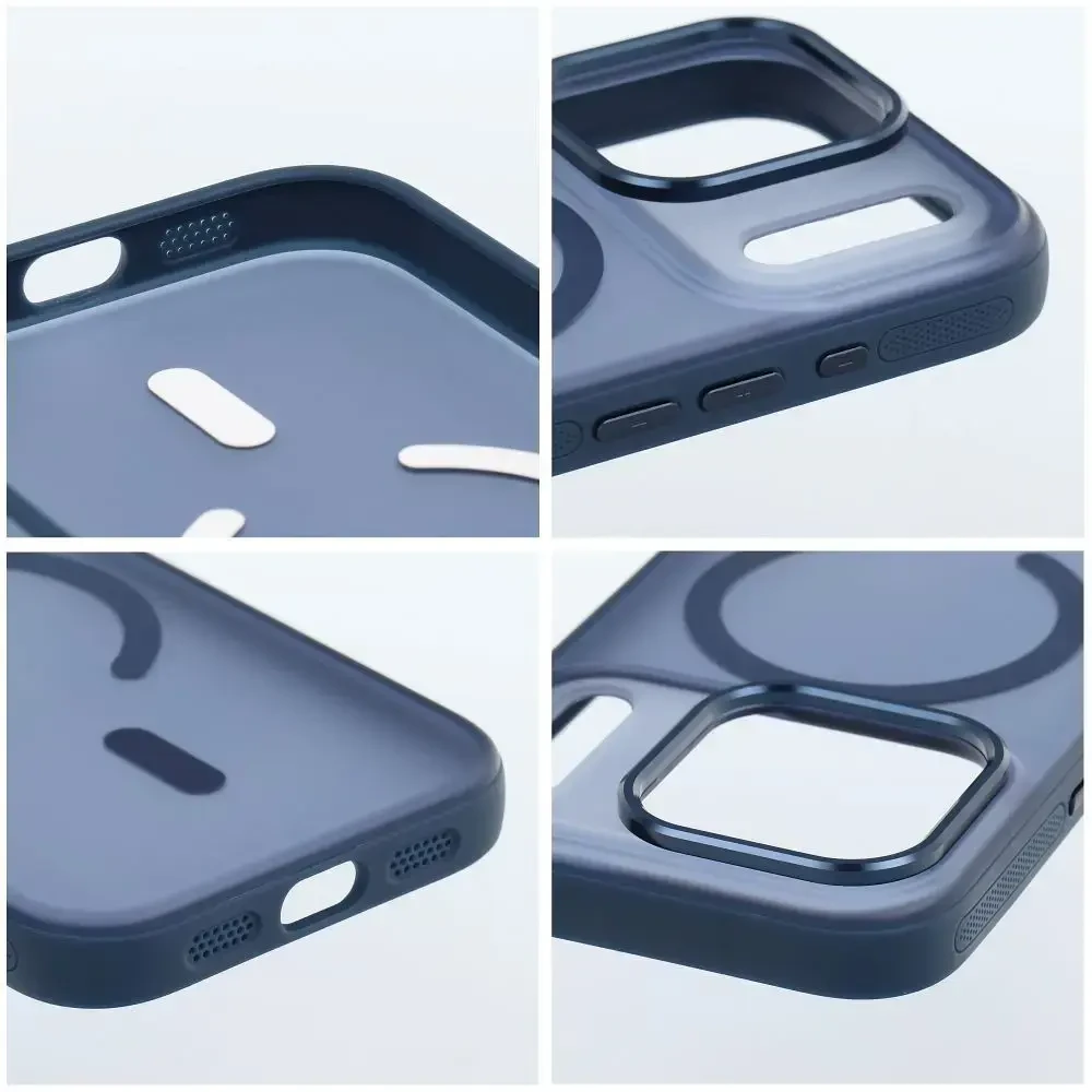 Dėklas Oem Case for iPhone 17 Pro Max / 18 Pro Max Flexline Mag Cover compatible with MagSafe navy mėlynas