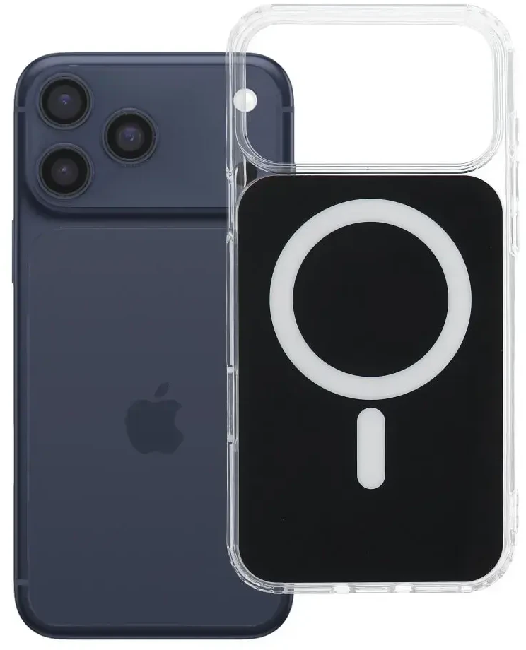 Dėklas Oem Case for iPhone 17 Pro Max / 18 Pro Max Clear Fusion Mag Cover compatible with MagSafe juodas
