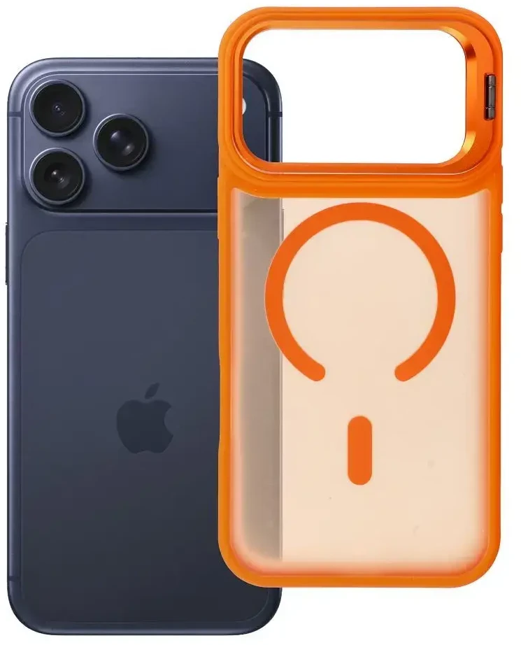 Dėklas Case for iPhone 17 Pro Max / 18 Pro Max Forcell F-Protect Smoke Hybrid Premium compatible with MagSafe oranžinis