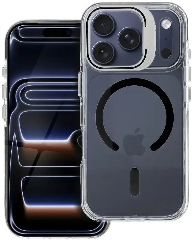 OEM dėklas, skirtas „iPhone 17 Pro Max / 18 Pro Max“ objektyvo dangteliui, suderinamas su „MagSafe“ (juodas)