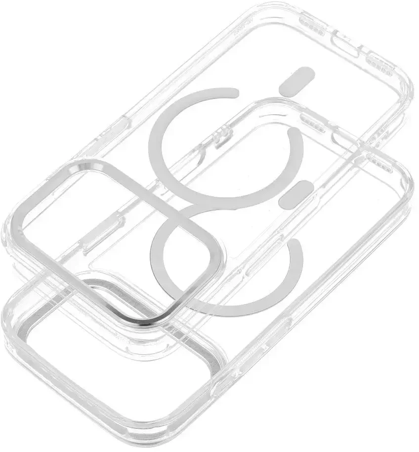 Dėklas Oem Case for iPhone 17 Pro Max / 18 Pro Max Frame Clear Hybrid Mag Cover compatible with MagSafe transparent