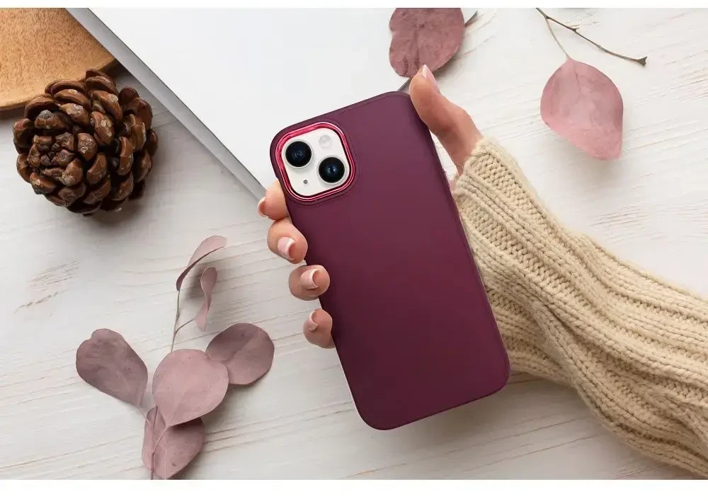 Dėklas Oem Case for iPhone 17 Pro Max / 18 Pro Max Frame dark cherry
