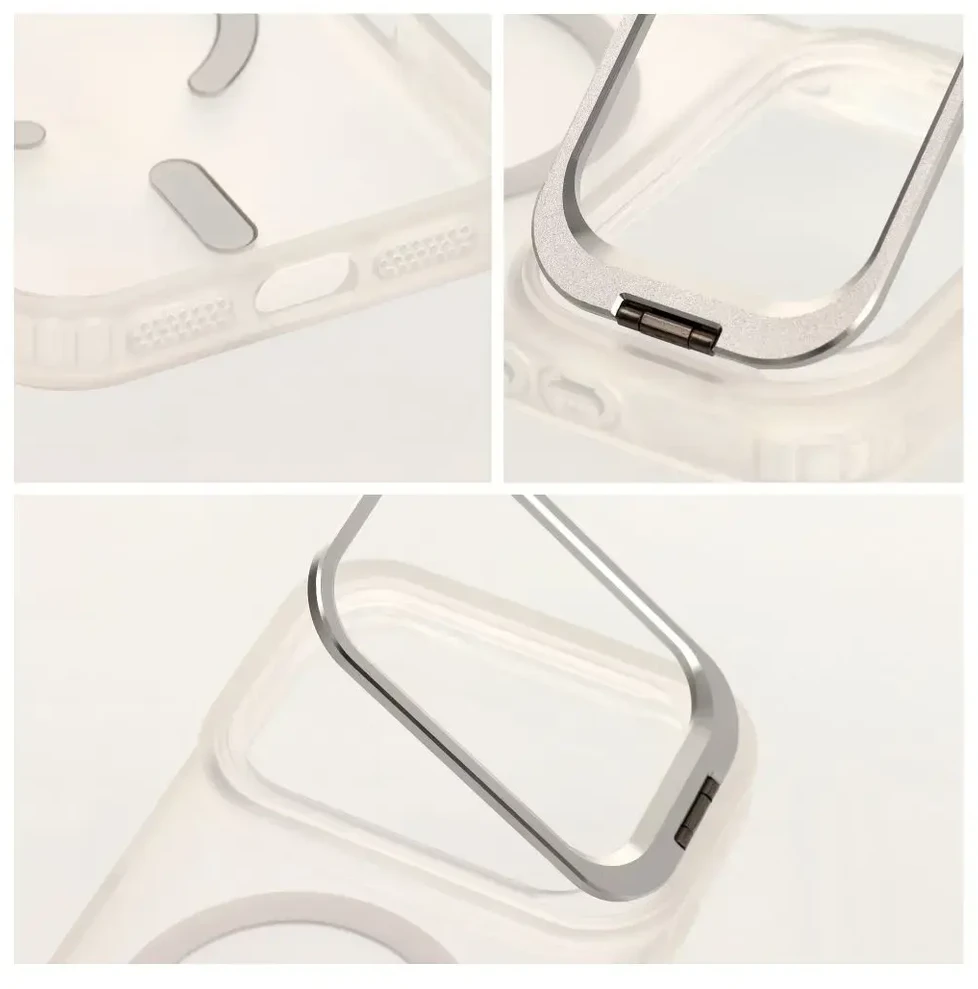 Dėklas Case for iPhone 17 Pro Max / 18 Pro Max Forcell F-Protect Shadow Stand Premium compatible with MagSafe sidabrinis