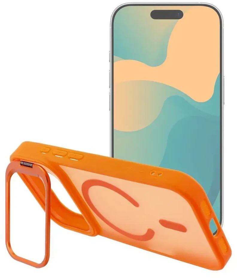Dėklas Case for iPhone 17 Pro Max / 18 Pro Max Forcell F-Protect Smoke Hybrid Premium compatible with MagSafe oranžinis