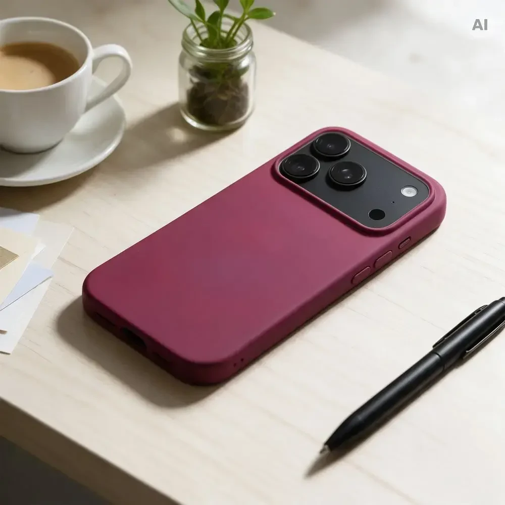 Oem dėklas iPhone 18 Pro / 17 Pro silikoninis bordinis