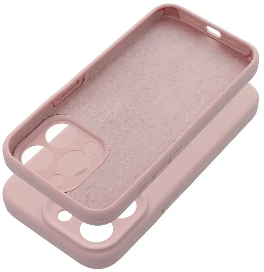 Oem dėklas, skirtas iPhone 18 Pro / 17 Pro, silikoninis 2 mm (kameros apsauga), suderinamas su MagSafe, pudros rožinės spalvos