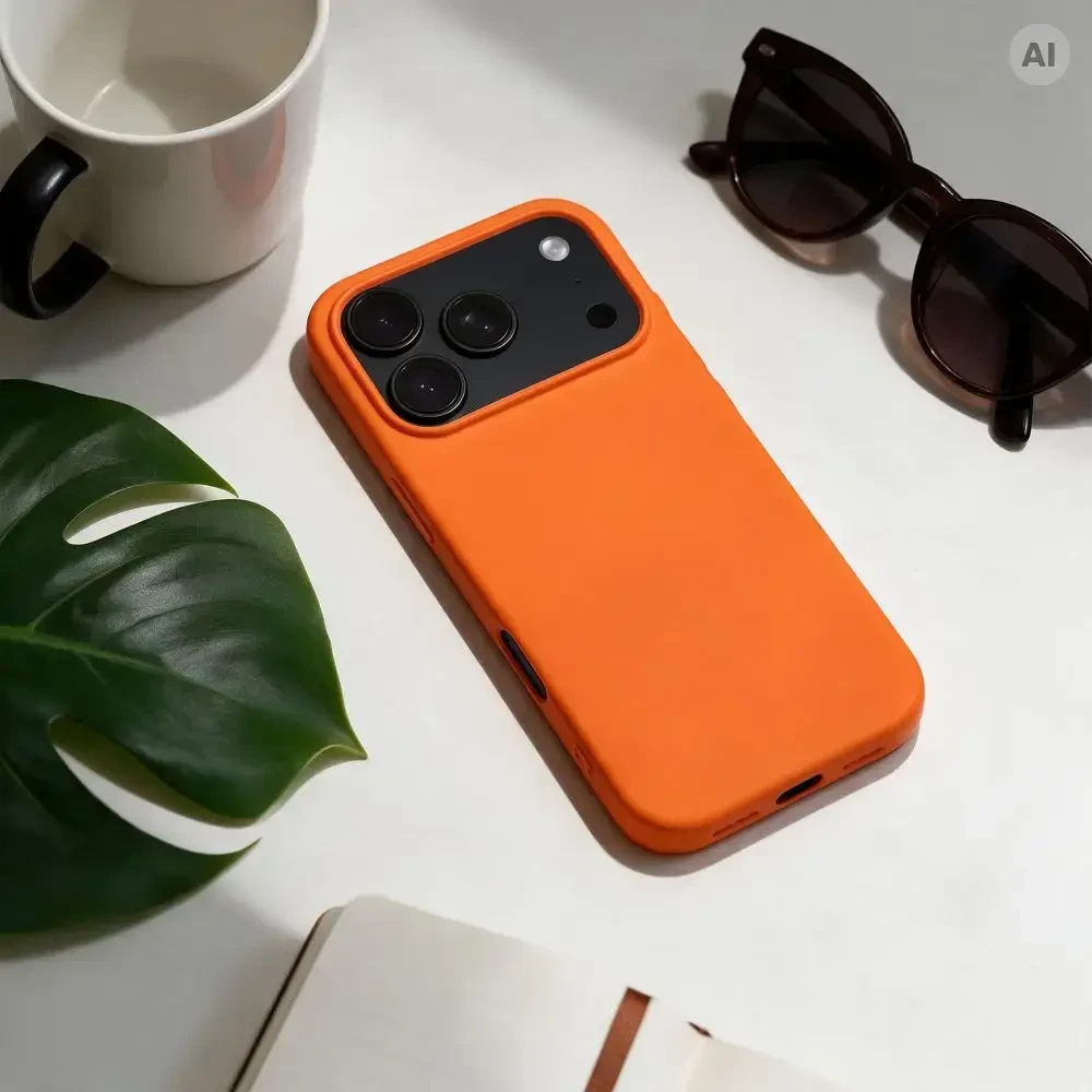 Oem dėklas iPhone 18 Pro / 17 Pro silikoninis oranžinis
