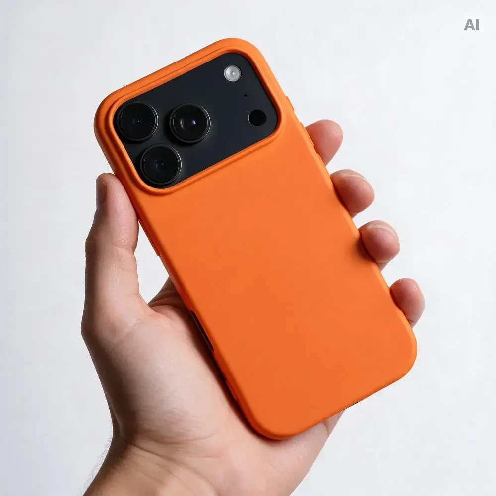 Oem dėklas iPhone 18 Pro / 17 Pro silikoninis oranžinis