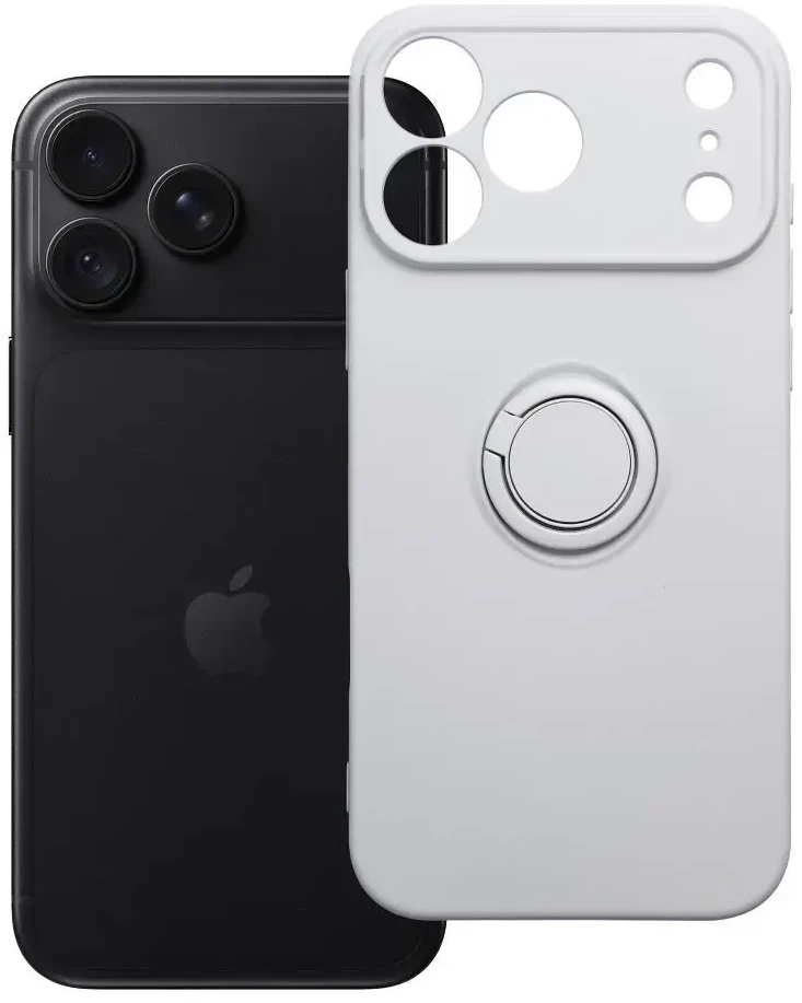 Dėklas Oem Case for iPhone 18 Pro Max / 17 Pro Max Silicone Ring sidabrinis