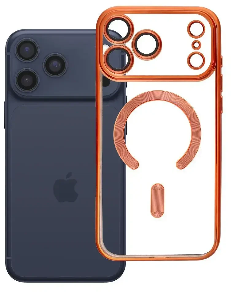 Dėklas Oem Case for iPhone 18 Pro Max / 17 Pro Max Electro Mag Cover compatible with MagSafe oranžinis