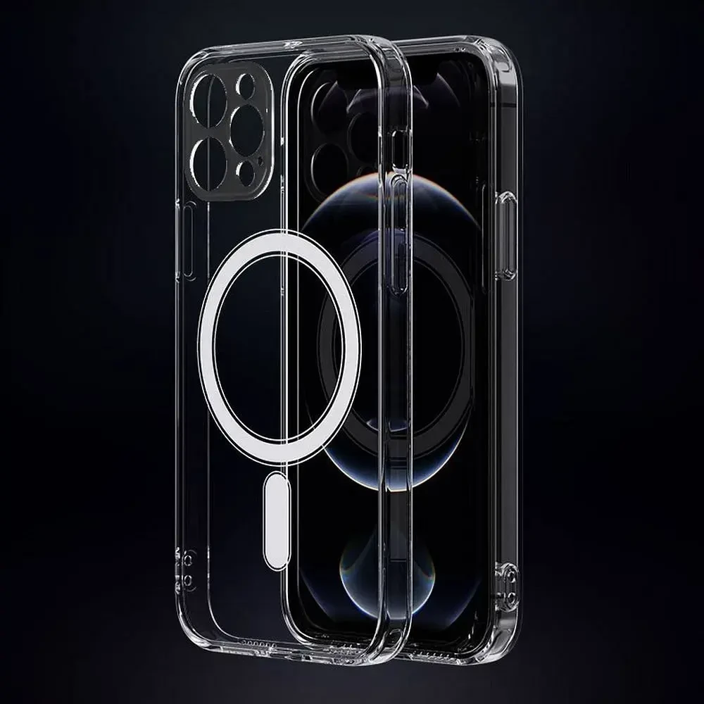 Dėklas Oem „Samsung A27 Clear Mag Cover“ (STR) dėklai yra patogūs skaidrūs „MagSafe“ dėklai.