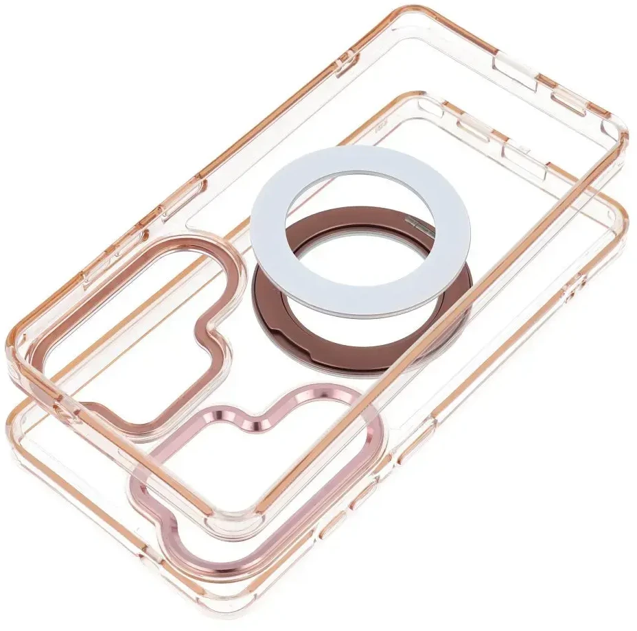 Oem Dėklas Samsung A27 Frame Circle Stand, suderinamas su MagSafe, auksinis