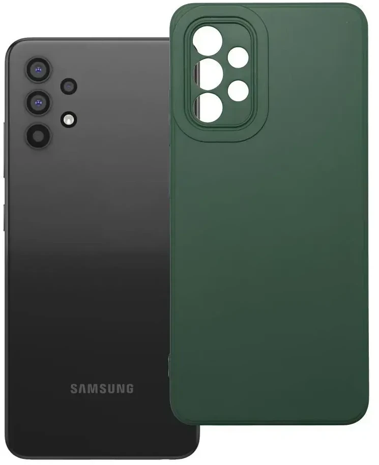 Oem Dėklas na Samsung A32 LTE ( 4G ) Matt 2.0 ciemnozielone