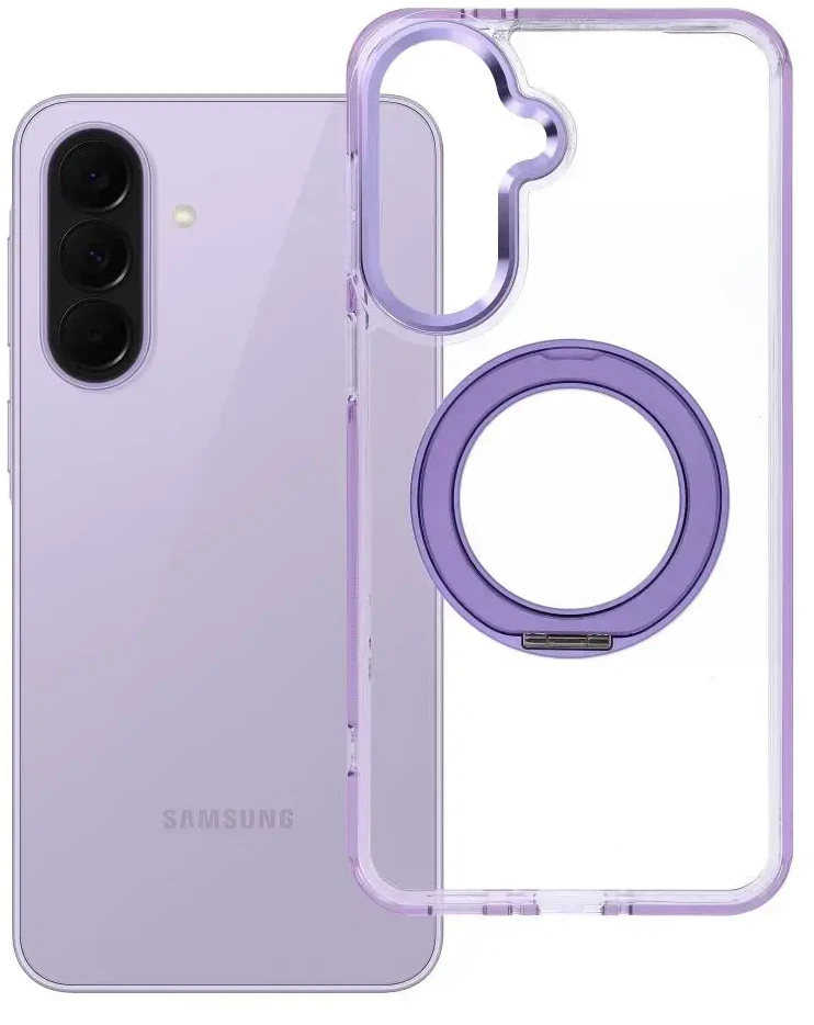 Oem Dėklas na Samsung A37 Frame Circle Stand zgodne su MagSafe violetinė