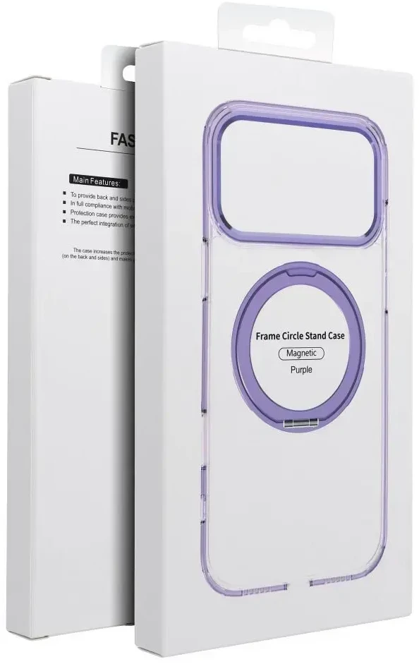 Oem Dėklas na Samsung A37 Frame Circle Stand zgodne su MagSafe violetinė