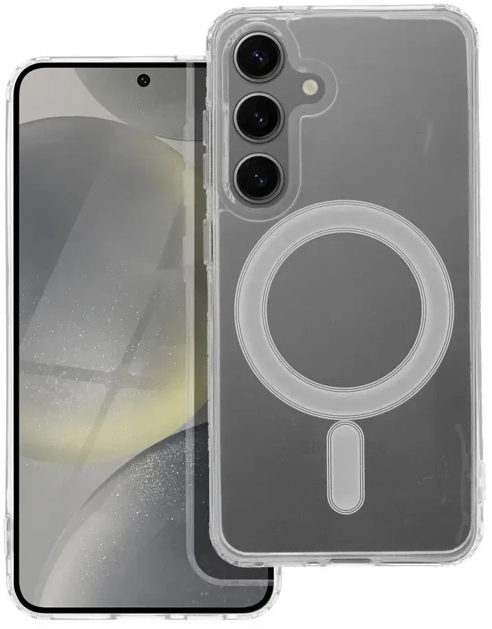 Oem CLEAR MAG COVER dėklas suderinamas su MagSafe skirtas Samsung Galaxy S24 skaidrus