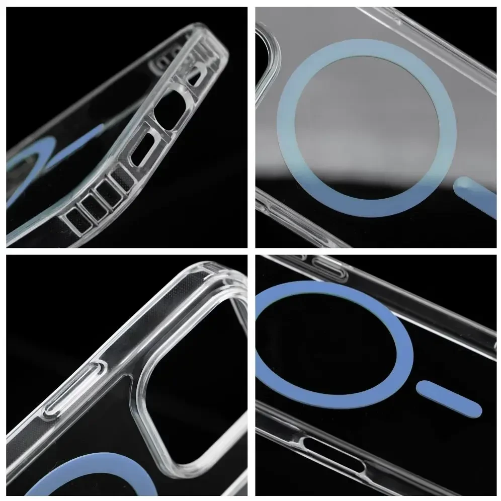Oem Dėklas na Samsung S26 FE / S25 FE Drop Glue Colorful Ring Mag Cover zgodne su MagSafe jasnoniebieskie