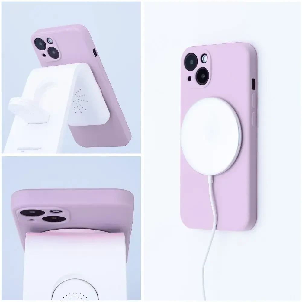 Oem Dėklas na Samsung S26 FE Silicone Mag Cover zgodne su MagSafe (camera protection) rožinė