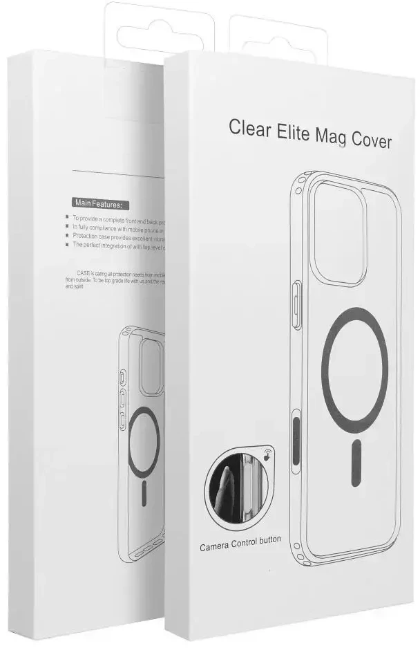 Oem Dėklas su Samsung S26 Clear Mag Cover Elite (STR / NON-YELLOWING) suderinamas su MagSafe skaidriu
