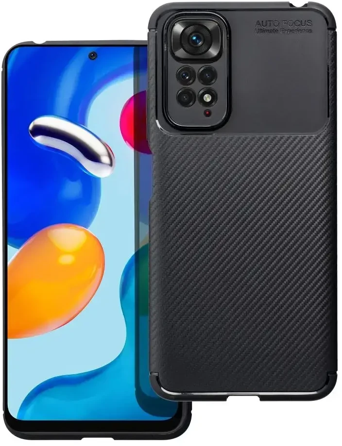 Forcell Oem Dėklas CARBON PREMIUM skirtas Xiaomi Redmi Note 9 juodos spalvos