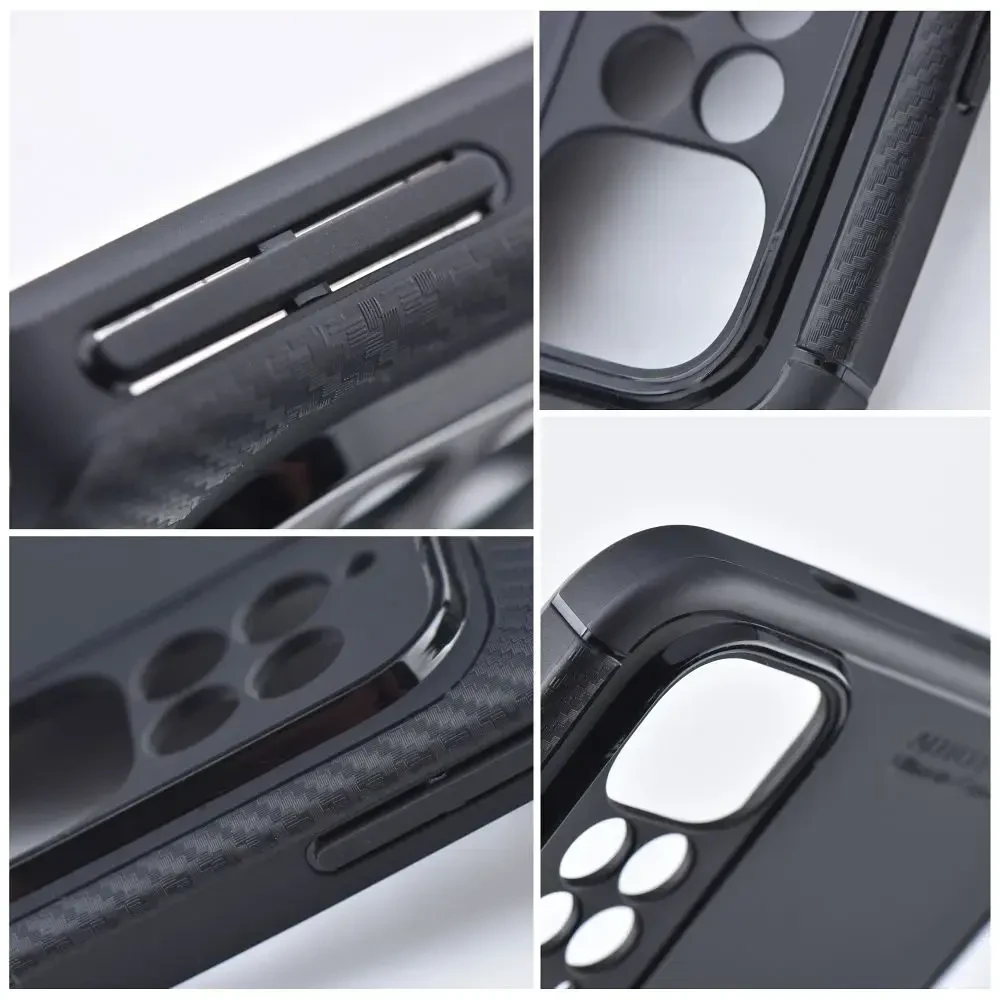 Forcell Oem Dėklas CARBON PREMIUM skirtas Xiaomi Redmi Note 9 juodos spalvos