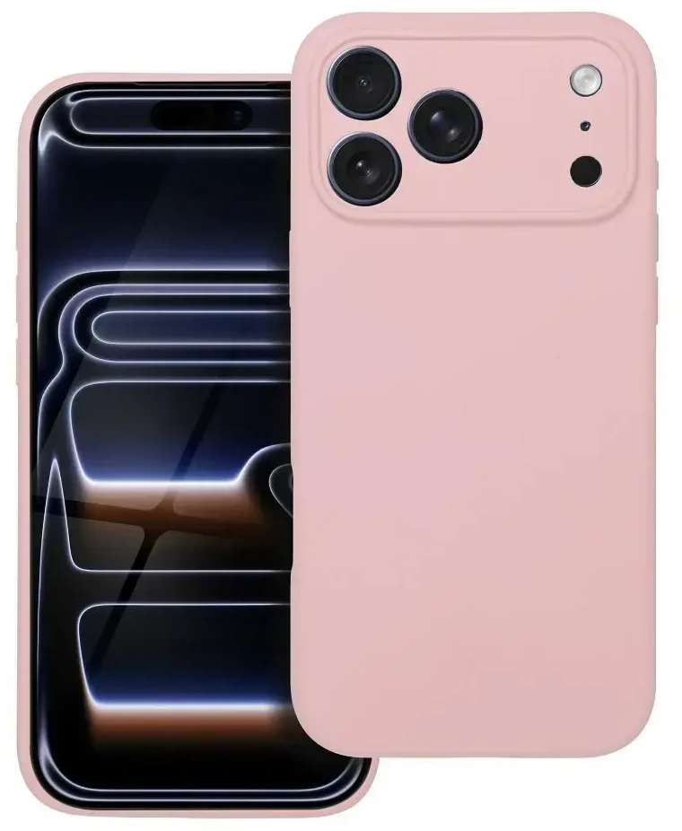 Dėklas Oem Case for iPhone 17 Pro Max / 18 Pro Max (low camera edge) Silicone 2mm (camera protection) compatible with MagSafe powder pink