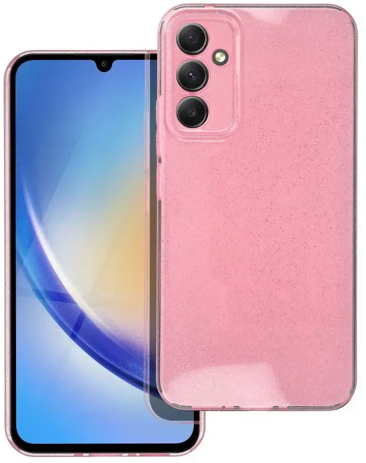 Dėklas Oem CLEAR CASE 2 mm BLINK skirtas Samsung Galaxy A34 5G rožinės spalvos