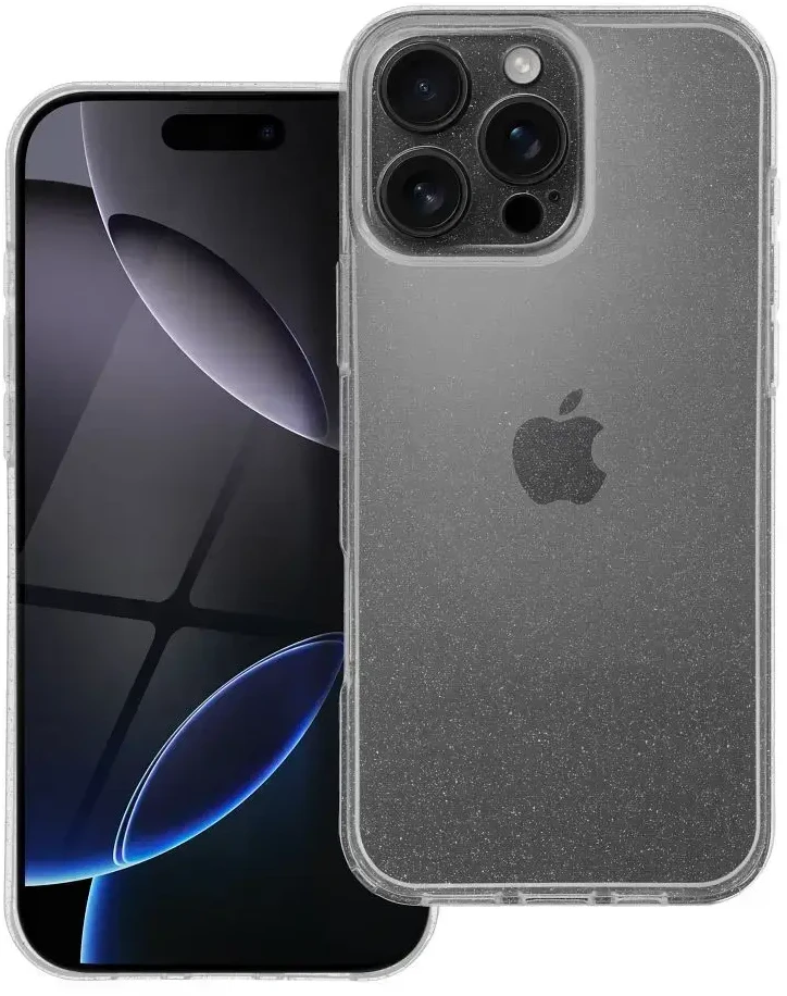OEM dėklas, skirtas iPhone 16 PRO MAX, skaidrus, 2 mm, mirksintis, permatomas