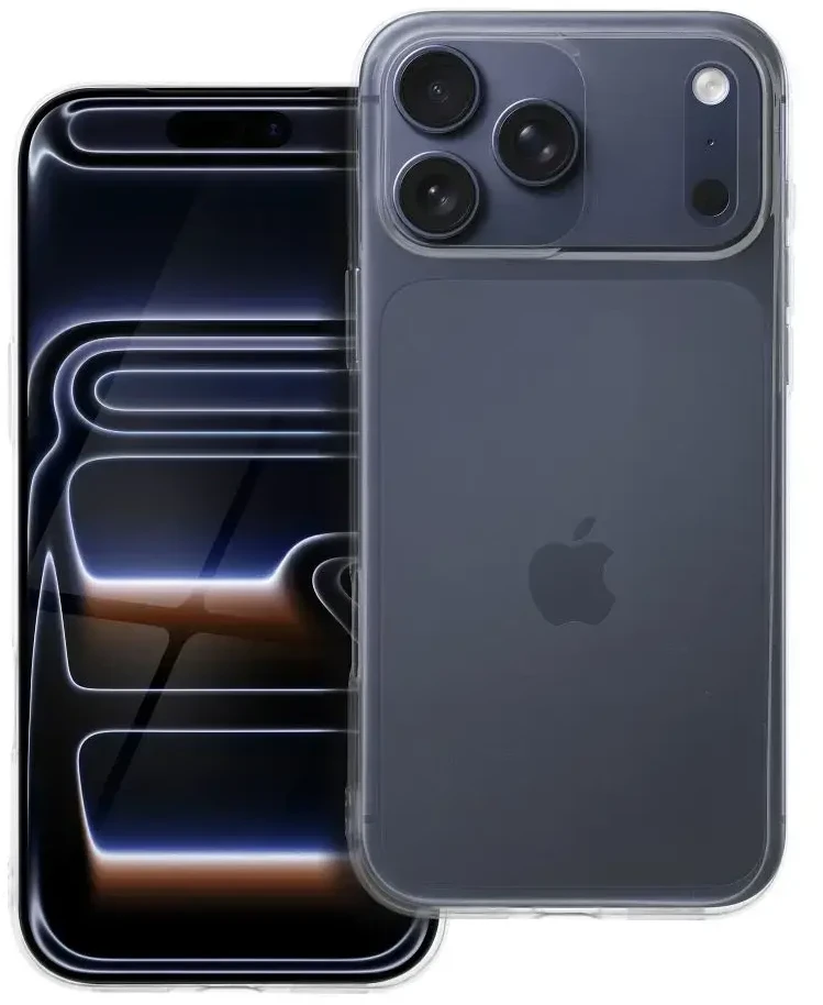 Oem Originalus dėklas, skirtas „iPhone 17 Pro Max / 18 Pro Max“ (žemas kameros kraštas), skaidrus, 2 mm, permatomas