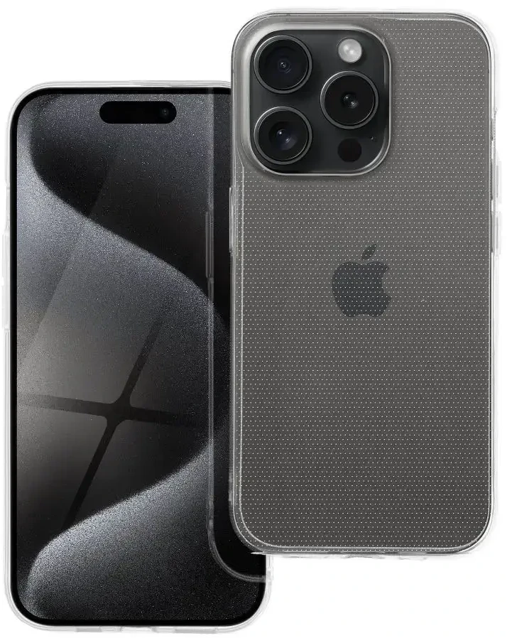 OEM dėklas, skirtas „iPhone 15 PRO“ skaidriam dėklui, 2 mm dėžutė, skaidri