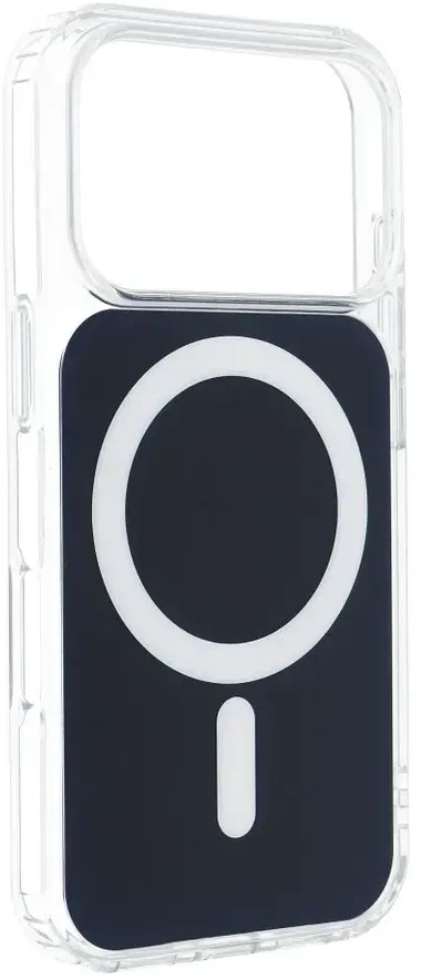 Oem Originalus „iPhone 16e“ (SE4 2025) / 17e dėklas, skaidrus „Fusion Mag Cover“, suderinamas su „MagSafe“, tamsiai mėlynas