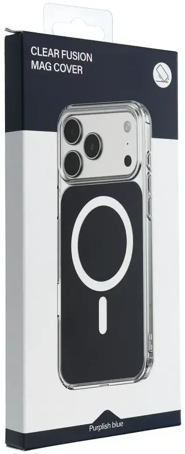 Oem Originalus „iPhone 16e“ (SE4 2025) / 17e dėklas, skaidrus „Fusion Mag Cover“, suderinamas su „MagSafe“, tamsiai mėlynas
