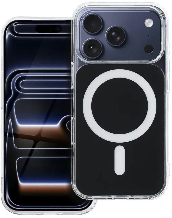 Oem Originalus „iPhone 16e“ (SE4 2025) / 17e dėklas su skaidriu „Fusion Mag Cover“, suderinamas su „MagSafe“ juodas