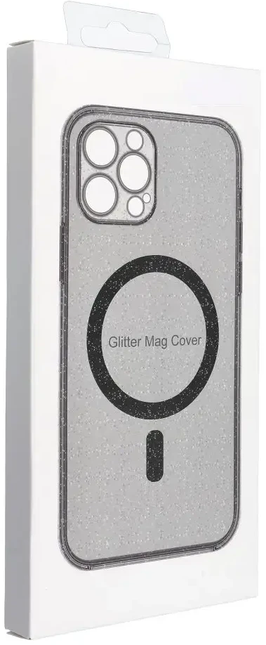 Oem Dėklas na Samsung S26 PLUS Clear Mag Cover - Glitter (Str / Camera Protection) zgodne su MagSafe juoda glitter