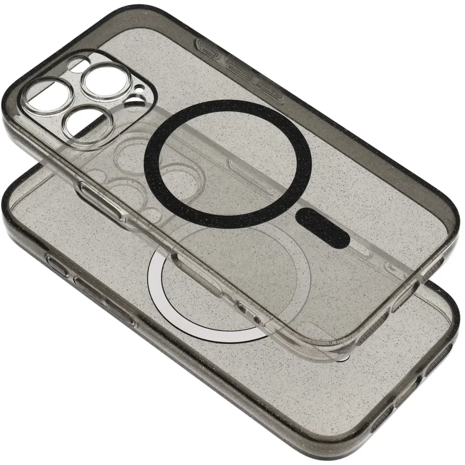 Oem CLEAR MAG COVER dėklas suderinamas su MagSafe skirtas Samsung Galaxy S25 juodos spalvos
