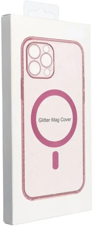 Oem Dėklas na Samsung S26 ULTRA Clear Mag Cover - Glitter (Str) zgodne su MagSafe rožinė glitter